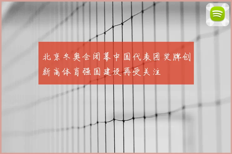 北京冬奥会闭幕中国代表团奖牌创新高体育强国建设再受关注